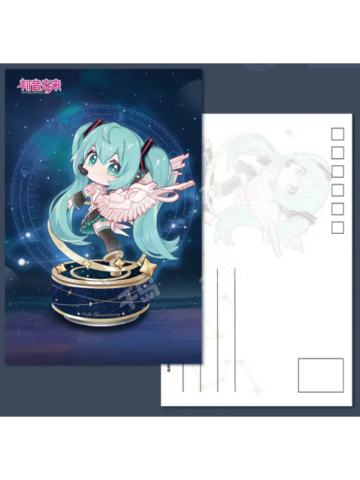 初音未来(明信片)-初音未来十六周年八音盒Q版手办特典