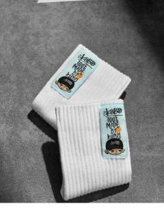 KUBO JEANS系列潮流袜（白）