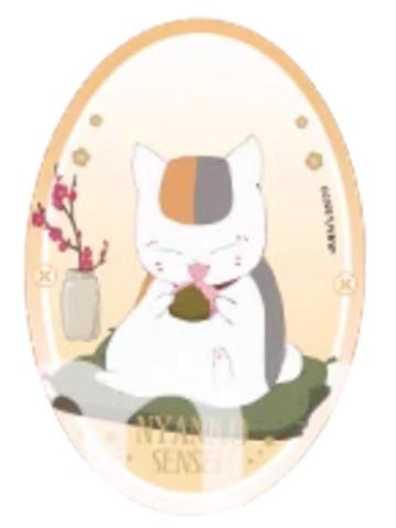 猫咪老师-烫金椭圆吧唧