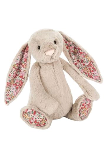 花布邦尼兔米色红花耳-Medium