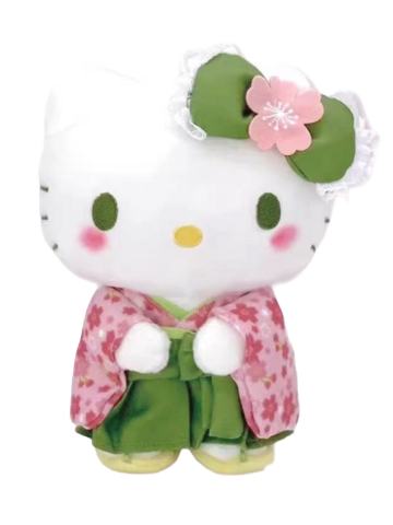 Hello Kitty樱花抹茶公仔