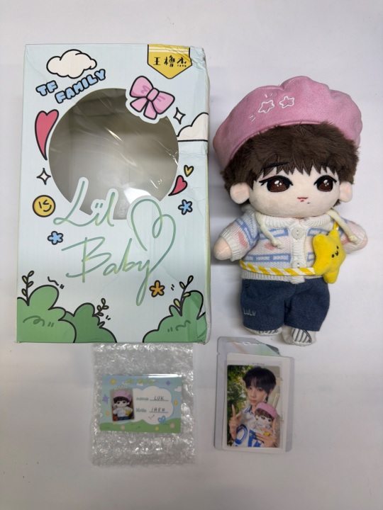 王橹杰棉花娃娃luk TF FAMILY TF家族四代▷TF家族王橹杰15cm生日款天使棉花娃娃◁ 🌟配置如图15cm素