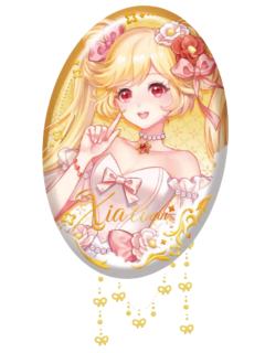 夏安安(大隐藏)-纯白礼赞系列椭圆马口铁徽章盲盒
