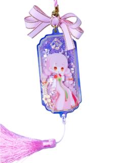 雪城爱-四时风语系列花瓣流沙挂件